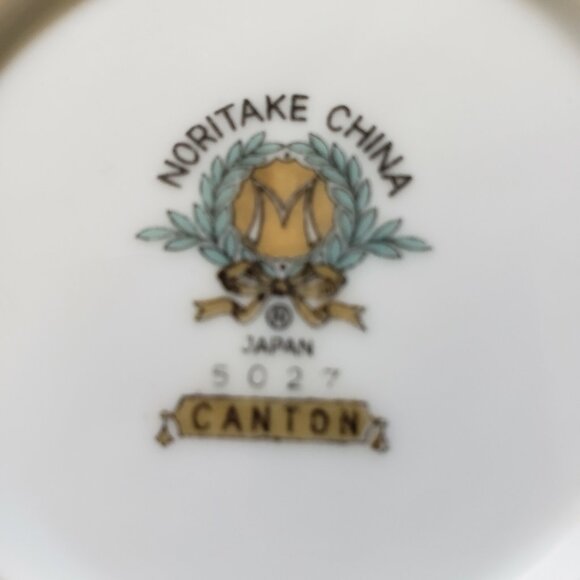 Vintage Noritake Canton Bamboo Pattern Creamer & Sugar Set - Picture 9 of 12